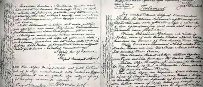 Historic handwritten testament document used to illustrate Mexican will planning