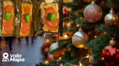 Luces y decoración de una posada decembrina en Valladolid, Yucatán