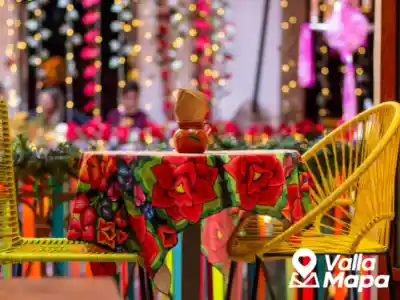 A table of regional food in Valladolid, Yucatan