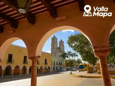Municipal Palace of Valladolid Yucatan overlooking the main square