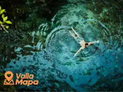 Clear cenote water near Valladolid with safe swimming guidance for visitors