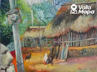 Obra yucateca colorida para una guía de museos, galerías, talleres y compra responsable desde Valladolid