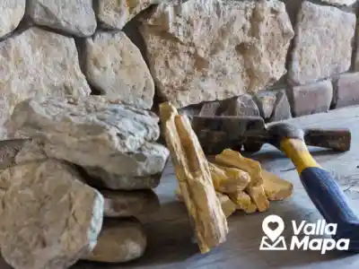 Muros de piedra de una casa tradicional de Yucatán