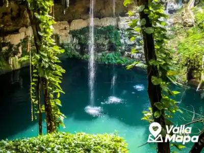 Open-air Cenote Zaci near central Valladolid, Yucatan